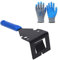 Trim Puller Pry Bar, Tile Skirting Board Removal Tool for Wood Floor Baseboard Door Casings Nail Pulling with Working Gloves Gekufa,Blue