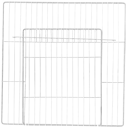 perfk Porte de parc portable pour animaux de compagnie, clôture en métal de fer de cage de bricolage extensible, fer pour de petits, Grille dense blanche