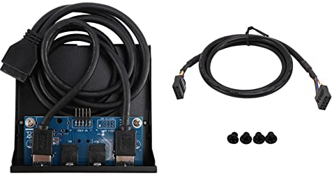 Compasty Diskettenlaufwerk-Bedienfeld (8,9 cm), 2 USB-3.0-A-Hub + HD Audio auf 20-polig