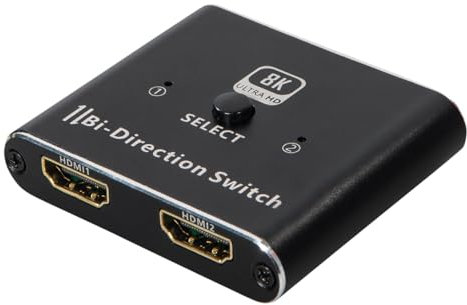 MAXTRACK CS39L Répartiteur bidirectionnel HDMI 8K - Répartiteur HDMI et commutateur HDMI, 2 en 1 ou 1 in2out, 8K @ 60 Hz, 4K @ 120 Hz, Compatible avec PS5, Xbox, boîtier de Streaming, projecteur, TV