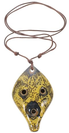 Toddmomy Ocarina Instrument à Vent de Feuille en Porcelaine Blanche à 6 Trous Facile Son Extraordinaire et Design Unique pour Débutants Garçon et Filles