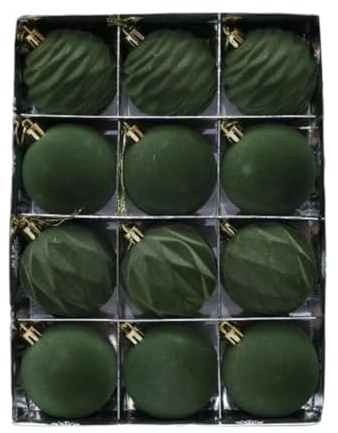 12 Sammet Dekorationsbollar för Träd Butik Display Festarrangemang