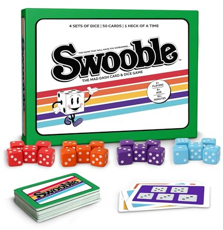 Swooble by Dizzy Hill Games – Fast-Paced Card & Dice Game for Kids, Teens & Adults | Family Party Game Night | Ages 8+, 2+ Players |Simultaneous Play | Quick Fun in 10 Minutes or Less