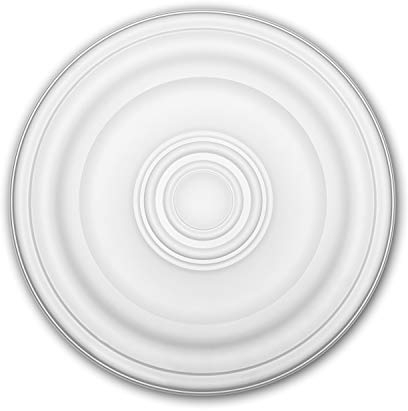 PRO[f]home® - Rosace 156050 Élement décorative Élement pour plafond design intemporel classique blanc Ø 40,4 cm Profhome