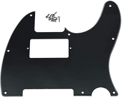 Dopro Humbucker-Plektrumschutz für USA/Mexican FD Telecaster, 8 Löcher, Schwarz, 3-lagig (BWB)