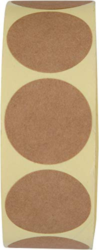 Camp Galaxy 1 Inch Natural Brown Kraft Stickers (1000 Total) - Round Blank Stickers for Store Owners, Crafts, Organizing, Jar and Canning Labels, Price Tags