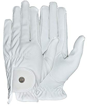 AK Synthetic Grip Unisex-Reithandschuhe für alle Jahreszeiten AKRS-6344 (Weiß, M)