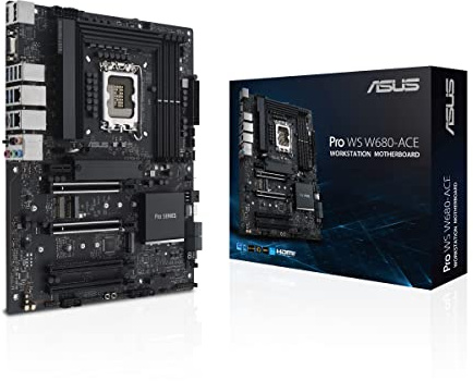 ASUS Pro WS W680-ACE Scheda madre Intel W680 LGA 1700 ATX, PCIe 5.0, DDR5, 2 Intel 2,5 Gb Ethernet, 3 slot PCIe 4.0 M.2, 2 USB 3.2 Gen 2, SlimSAS, SATA 6 Gbps, HDMI, DisplayPort e VGA