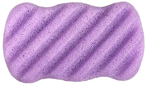 barenx Konjak-Schwamm mit aktiviertem Bambus-Anthrazit, Premium-Qualität und größere Größe, ohne Stimulation, Lavendel-Violett