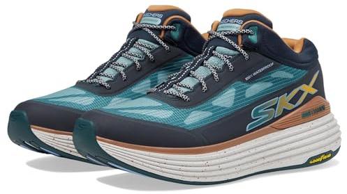 Skechers Women's Max Cushioning Suspension Terrace Waterproof Hiking Shoes, Navy Teal, 3 UK