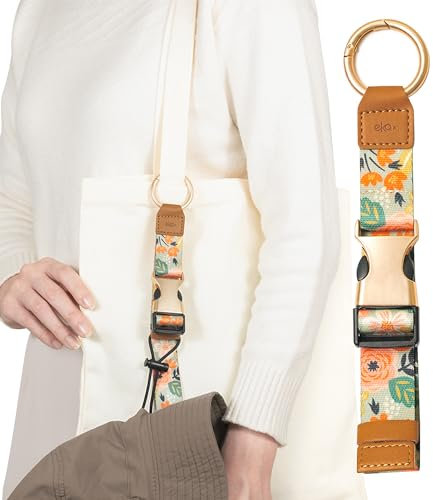 Sangle de transport de voyage avec anneaux crochets et boucle, pince de veste pour voyage, Enchanting Blossom, S