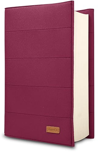 HANOI Collection® Custodia per libri di lettura regolabile imbottita. Copertina per libro di lettura protettiva per il trasporto e viaggio. Idea regalo per amanti dei libri