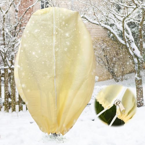 Pflanzenschutz Winter, 250*360CM Extra große Größe winterschutz für Pflanzen, mit Reißverschluss Zugband, Reißfest Wiederverwendbar Frostschutz Pflanzenschutz Winter für Olivenbaum Palmen (250 *360CM)