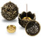 FSWWSF Räucherkerzen Halter Vintage Räucherstäbchenhalter Räucherstäbchen Halter Mini Räuchergefäß Lotus Weihrauchbrenner mit Deckel Metall Incense Holder für Heimdekoration, Teehaus, Yogastudio (L)