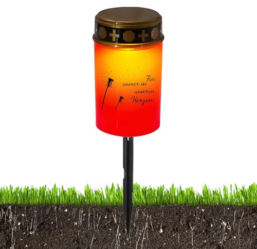 Generico Luci LED Per Tombe,Lampade da | Luce a LED Esterna Memoriale per Giardino Cimitero Sentiero Tombale Cortile Casa e Decorazioni per Feste all'Esterno