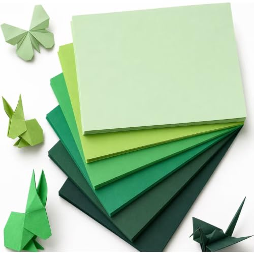 30 ark lerpapper A4, färgglatt 230 g/㎡ lerpapper, 6 färger, grön färggradient | 29,7 x 21 cm färgpapper för hantverk, målning, inbjudningskort och många andra kreativa aktiviteter