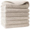 Polyte - Premium-Waschlappen aus Mikrofaser - fusselfrei - Beige - 33 x 33 cm - 6 Stück