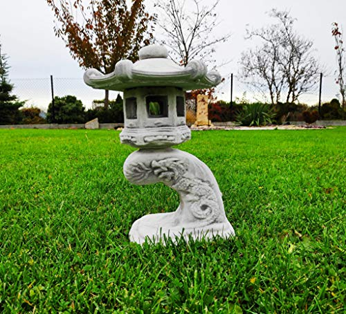 Stone Japanese Pagoda lantern Reading small statue garden ornament