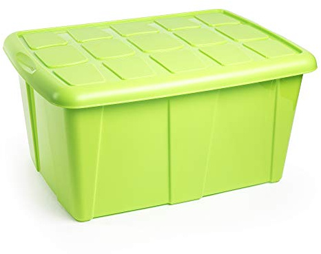 PLASTIC FORTE, Caja de almacenamiento, Verde, 60 litros, sin ruedas