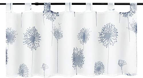 HeichkelL Voile Scheibengardine mit Schlaufen »Löwenzahn« Transparente Kurzstores mit Digital Druck bistrogardine Gardine Küche BxH 140x60cm