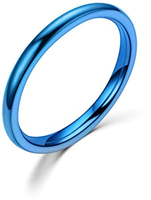 YAHOYA 2MM Sottile Acciaio al Titanio Colore Argento Coppia Anello Liscio Semplice Moda Oro Rosa Colore Finger Ring per Donne e Uomini Uomini Regali