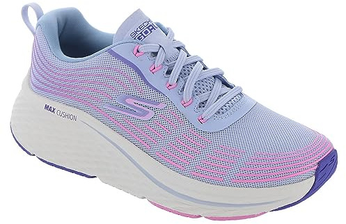 Skechers Women's Max Cushioning Elite 2.0 Sneaker, Light Blue/Pink, 11 Wide