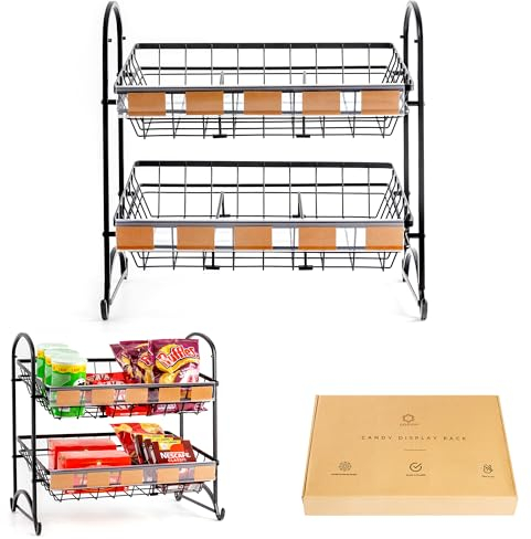 Regal für Süßigkeiten | Snack-Regal zum Aufstellen | Snackregal für die Theke | Display-Ständer für Süßwaren | Theken Snack-Ablage für Laden, Bar, Zuhause | Snack-Ablage für Süßes & Chips | Candy Rack