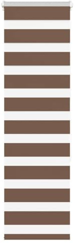 vidaXL Zebrarollo Braun 45x150 cm Stoffbreite 40,9 cm Polyester, Zebra-Rollo, Doppelrollo, Zebra-Jalousie für Fenster, Doppelrollo, Zebra-Rollo