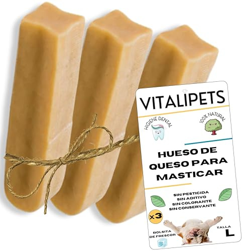 Fromage de Yak pour Chien | Taille L 10 à 15 Kg | Lot de 3 | 100% Naturel & sans Lactose | Friandise Durable Himalayenne | Riche en Calcium