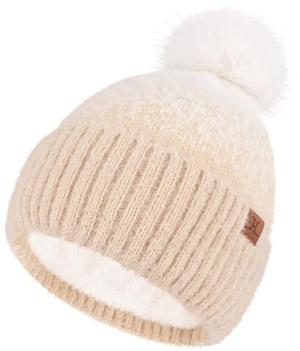 Bequemer Laden Bonnet Femme Polaire Hiver Chaud Tricot Anti Froid Cadeau
