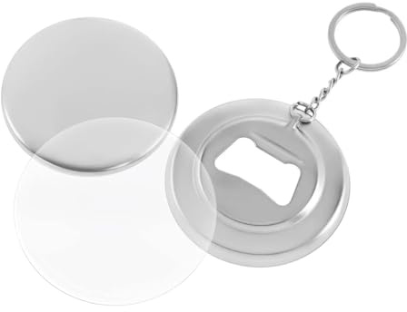 OUHFCASN Lot de 100 porte-clés, décapsuleur, badge, bouton, pièces de base, matériaux, 44 mm/58 mm Polyvalence pour les loisirs créatifs(44mm)