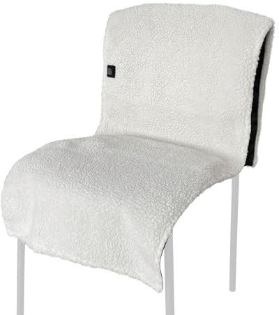 Cuscino per sedia riscaldato Sherpa, solo cuscino per sedile riscaldato a temperatura regolabile alimentato tramite USB, coperta per sedia calda per divano da camera da letto in