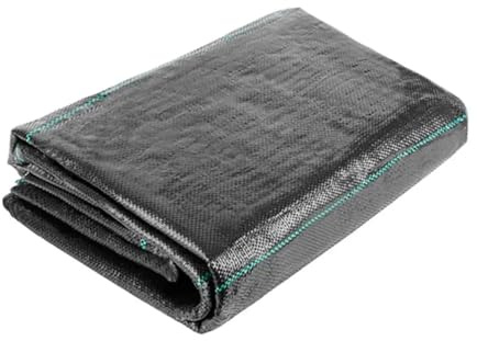 XUWEWI Ogräsbekämpningsmembran 5 m/10 m trädgårdslandskap utomhus uppfart trall membran jordbruk blomsäng enkel att installera ogräsbekämpning tyg anti-UV (39,8 x 19 fot)