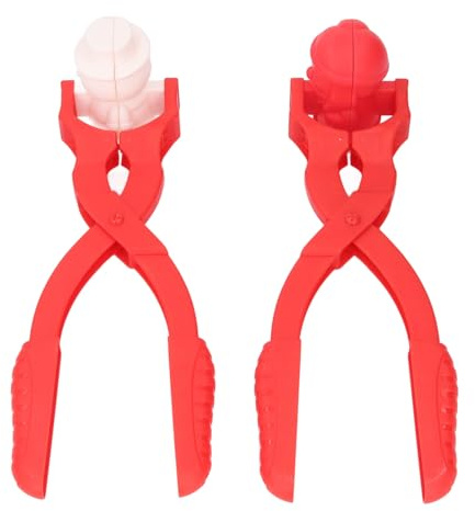 DIRBAK Snowball Maker Tool 2Pcs Winter Snowball Fight Maker Clip with Anti Slip Handle for Outdoor Indoor Snow Play Sturdy Plastic Material Lightweight Portable