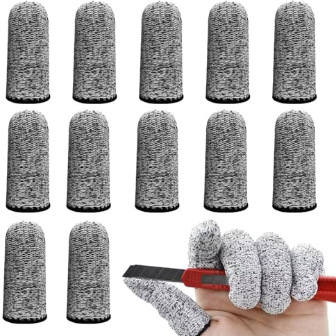 40 Pcs Finger Protectors,Breathable Durable Thumb Protector,Cut Resistant Finger Cots,Non Slip Reusable Fingers Guards for Cutting,Fingers Sleeves for Work Kitchen Garden Sculpture