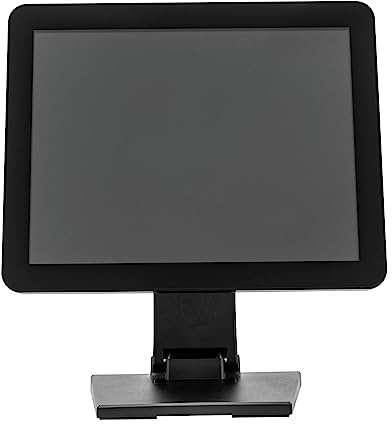 Fetcoi Écran tactile de 15 pouces pour systèmes de caisse de point de vente, écran LCD TFT avec ports USB et VGA, idéal pour les restaurants, les boulangeries, les boutiques et les établissements
