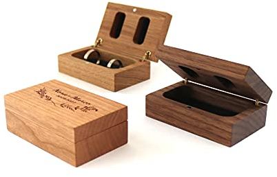 Ringbox zur Hochzeit aus Holz mit Gravur personalsiert