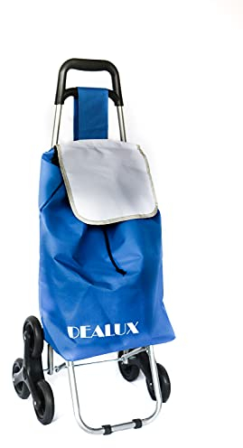 Carrello Per La Spesa Leggero e Pieghevole Shoppy 2.0 Tris Colore Blu Con 6 Ruote e Sistema Saliscale