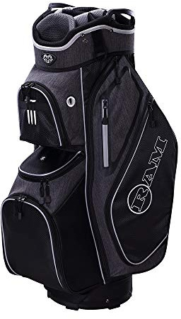 Ram Golf Tour Trolley Bag with 14 Full Length Dividers Black/Silver