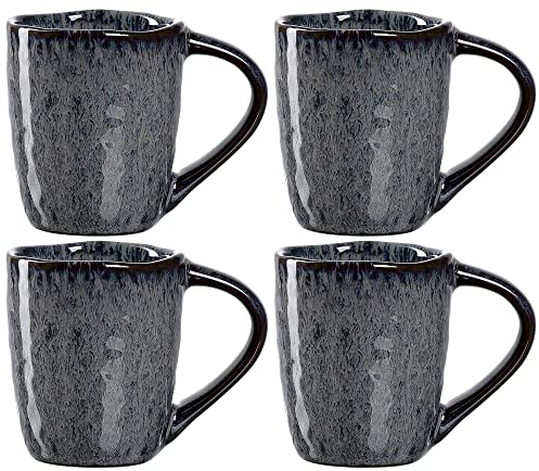 LEONARDO HOME 018594 MATERA Espressotasse 90 ml anthrazit 4er-Set, Keramik