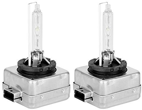 Ymiko Xenon Bright White Bulb, 2pc D1S 12V 6000K 35W Xenon Bright White Bulb Replacement 9285141294 66043 66142 66147 66144 66042