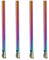 Luxshiny 4pcs Stainless Steel Straws Reusable Drinking Spoon Straws for Milk Tea Smoothie Stirring Coffee (Colorful)