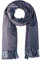 styleBREAKER Damen Schal mit 2-farbigem Farbverlauf und Fransen, warme Winter Stola mehrfarbig, Ombré Look 01017147, Farbe:Grau-Schwarz