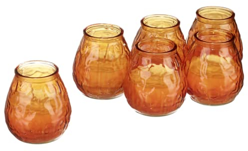 METRO Professional Vela en Vaso Bistro, Ø 98 x 102 mm, ámbar, 6 Unidades