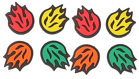 HEASOME 8 Stück Tennis Flame Tennisschläger Stoßdämpfer Tennisball Vibrationsdämpfer Silikondämpfer Dämpfer Tennisschläger Stoßdämpfer Zubehör Silikagel Silikon Schlägerdämpfer