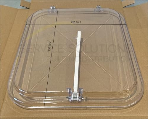 MED Cupola di Ricambio per Lucernario per Tetto 45x60cm in Plastica - Materiale Resistente e Trasparente - Facile da Installare – Altamente Compatibile