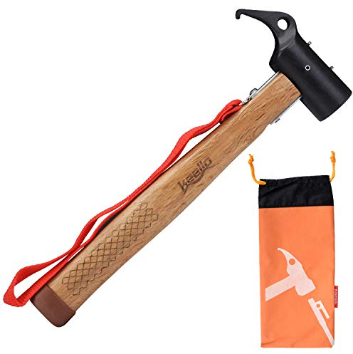 woonyee Marteau universel de camping en acier au carbone - Marteau de charpentier multifonction de 31 cm - Pour bricolage, réparation, camping, travail du bois, entretien de la maison