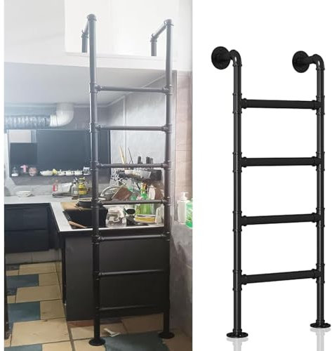 Échelle de lit en métal pour montage mural, gain de place, grenier et cave, escaliers de secours et escaliers de sécurité à domicile, capacité de 150 kg, longueur de 2 m