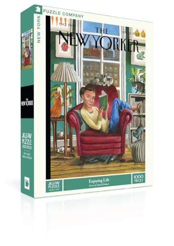 New York Puzzle Company - New Yorker Enjoying Life - 1000 Piece Jigsaw Puzzle for Family Game Nights by Mark Ulriksen