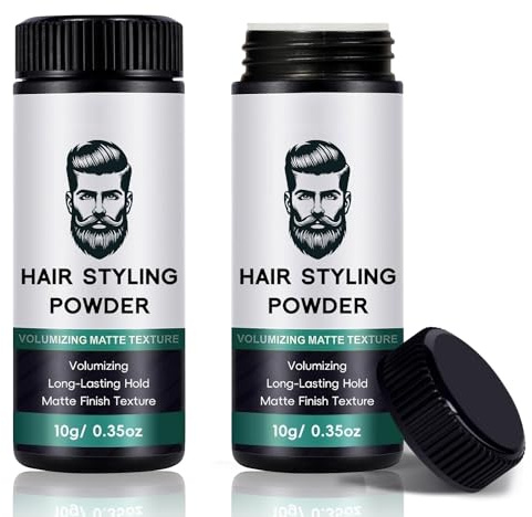 Polvos Texturizantes Pelo Hombre, Polvos Volumen Pelo, Hair Styling Powder, Polvos de Peinado con Efecto Mate, Polvos Pelo Hombre y Mujer, Mantiene el Cabello Suave y Esponjoso Todo el Día, 20g
